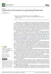 Application of econometrics in agricultural production