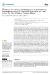 The effects of 6 february 2023 earthquakes on the production and marketing process of firms in the agriculture and food sector: the case of Malatya Province, Türkiye