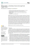 Sustainability as a resilience factor in the agri-food supply chain