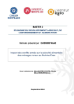 Impact des conflits armés sur la sécurité alimentaire des ménages ruraux au Burkina Faso