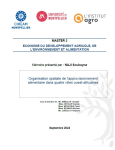 Organisation spatiale de l’approvisionnement alimentaire dans quatre villes ouest-africaines