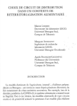 Choix de circuit de distribution dans un contexte de reterritorialisation alimentaire