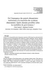 De l’émergence des projets alimentaires territoriaux à la transition des systèmes alimentaires. Quels chemins possibles selon les modalités de gouvernance ?