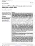 Question 65 What on-farm techniques can increase water productivity? General report