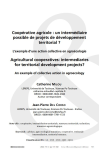 Coopérative agricole : un intermédiaire possible de projets de développement territorial ? L'exemple d'une action collective en agroécologie