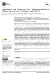 Investigating how policies and other conditions contribute to influencing agricultural GHG emissions in the EU