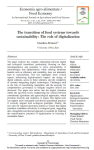 The transition of food systems towards sustainability: the role of digitalization