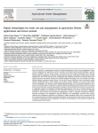 Digital technologies for water use and management in agriculture: recent applications and future outlook