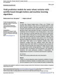 Yield prediction models for some wheat varieties with satellite-based drought indices and machine learning algorithms