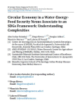Circular economy in a water-energy-food security nexus associate to an SDGs framework: understanding complexities