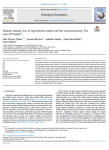 Climate change, loss of agricultural output and the macroeconomy: the case of Tunisia