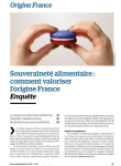 Souveraineté alimentaire : comment valoriser l'origine France