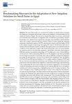 Benchmarking measures for the adaptation of new irrigation solutions for small farms in Egypt