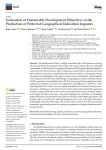 Evaluation of sustainable development objectives in the production of protected geographical indication legumes