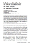 Évaluation monétaire délibérative : une méthode mixte d'évaluation des valeurs multiples des services écosystémiques