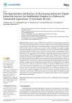 The opportunities and barriers in developing interactive digital extension services for smallholder farmers as a pathway to sustainable agriculture: a systematic review