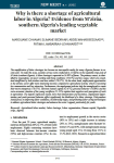 Why is there a shortage of agricultural labor in Algeria? Evidence from M’zirâa, southern Algeria’s leading vegetable market