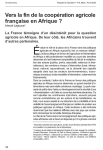 Vers la fin de la coopération agricole française en Afrique ?