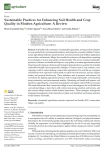 Sustainable practices for enhancing soil health and crop quality in modern agriculture: a review