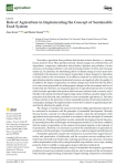 Role of agriculture in implementing the concept of sustainable food system