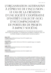 L’organisation alternative à l’épreuve de l’inclusion : le cas de la création d’une Société Coopérative d’Intérêt Collectif (SCIC) d’accompagnement de porteurs de projets à impact sociétal