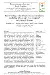Incorporating social dimensions and sustainable marketing into an agri-food company's development strategy