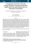 Tracing the root of the evil in the carbon footprint of tomato production: implications for optimization process and policy formulation