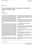 Towards ensuring a water and food secure world in the context of climate change