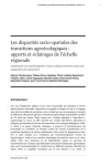 Les disparités socio-spatiales des transitions agroécologiques : apports et éclairages de l’échelle régionale