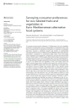 Surveying consumer preferences for eco-labeled fruits and vegetables in Euro-Mediterranean alternative food systems