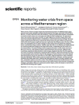 Monitoring water crisis from space across a Mediterranean region