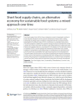 Short food supply chains, an alternative economy for sustainable food systems: a mixed approach over time
