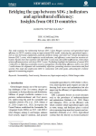 Bridging the gap between SDG 2 indicators and agricultural efficiency: insights from OECD countries