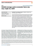 Global average socio-economic farm size may triple by 2100