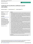Landscape and crop diversity contributes to greater yield stability