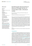 Revisiting agricultural policies in Morocco through the lens of virtual water trade: a literature review