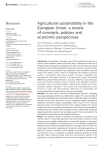 Agricultural sustainability in the European Union: a review of concepts, policies and economic perspectives