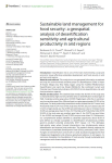 Sustainable land management for food security: a geospatial analysis of desertification sensitivity and agricultural productivity in arid regions
