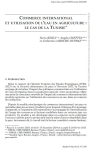 Commerce international et utilisation de l'eau en agriculture&nbsp;: le cas de la Tunisie