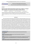 Regional agricultural production diversity in Algeria: a panel data analysis of land allocation effects (2000-2014)