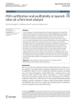 PDO certification and profitability in Spanish olive oil: a firm-level analysis