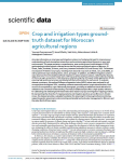Crop and irrigation types ground-truth dataset for Moroccan agricultural regions