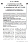 Concentration et sp&eacute;cialisation de l'agriculture fran&ccedil;aise, &agrave; l'aune des recensements agricoles de&nbsp;1970 &agrave;&nbsp;2020