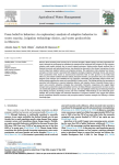 From belief to behavior: an exploratory analysis of adaptive behavior to water scarcity, irrigation technology choice, and water productivity in Morocco