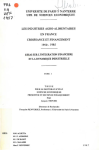 Les industries agroalimentaires en France : croissance et financement 1950-1985 [Donation Louis Malassis]