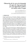 Obtencion de la curva de demanda de aguade riego generada por una hipotética politica de tarifas sobre el agua