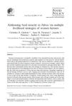 Addressing food security in Africa via multiple livelihood strategies of women farmers