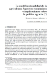 La multifuncionalidad de la agricultura: aspectos económicos e implicaciones sobre la política agraria