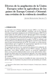 Efectos de la ampliación de la Unión Europea sobre la agricultura de los países de Europa Central y Oriental: una revisión de la evidencia científica