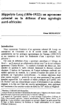 Hippolyte Lecq (1856 - 1922) : un agronome colonial apôtre d'une agrologie nord-africaine